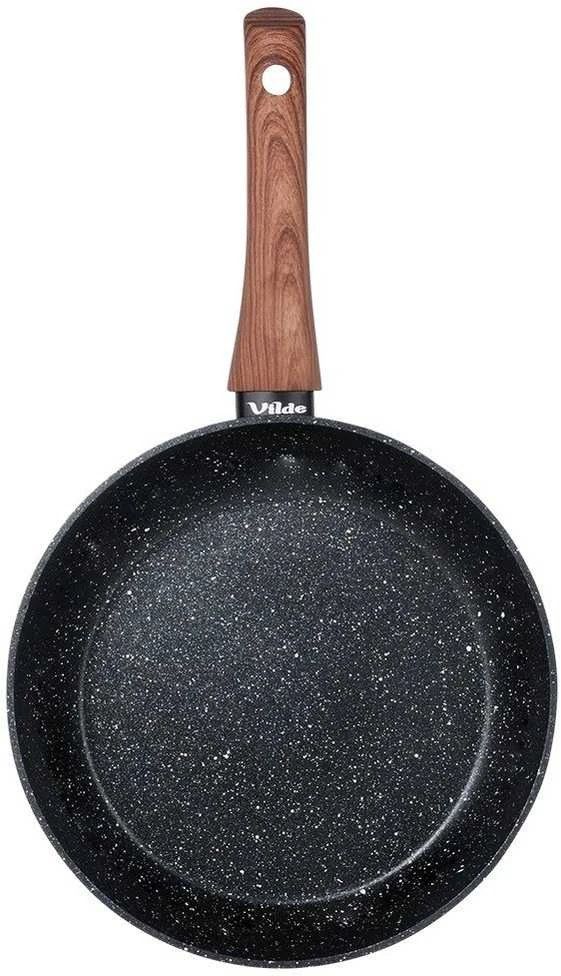 Keptuvė Vilde Juodas&amp;amp;Wood 24 cm aliuminė su granitine danga