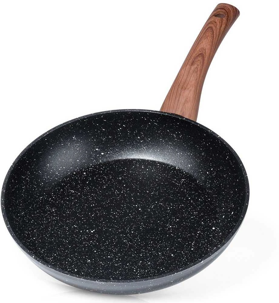 Keptuvė Vilde Juodas&amp;amp;Wood 24 cm aliuminė su granitine danga