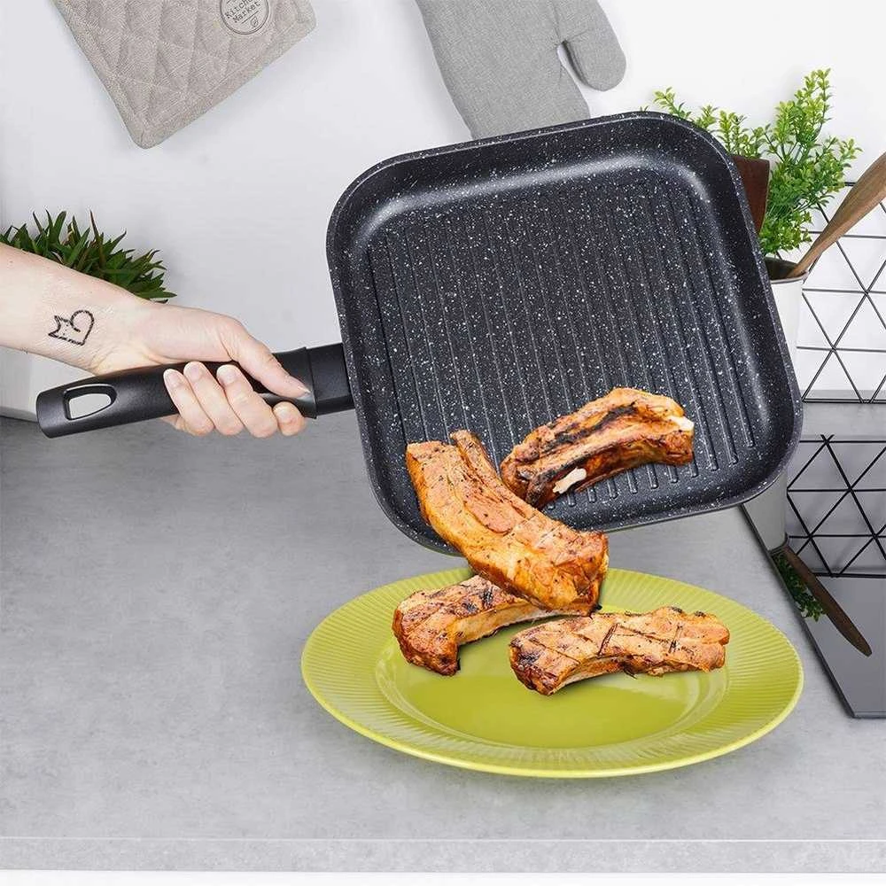 Orion Grilio keptuvė GRANDE 26x26 cm granitinė