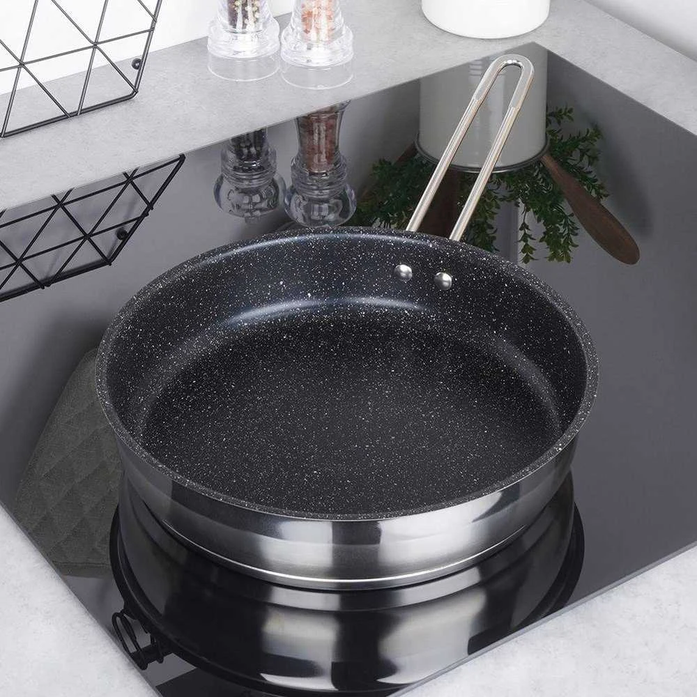 Orion Plieninė keptuvė GRANDE 26 cm Granito danga