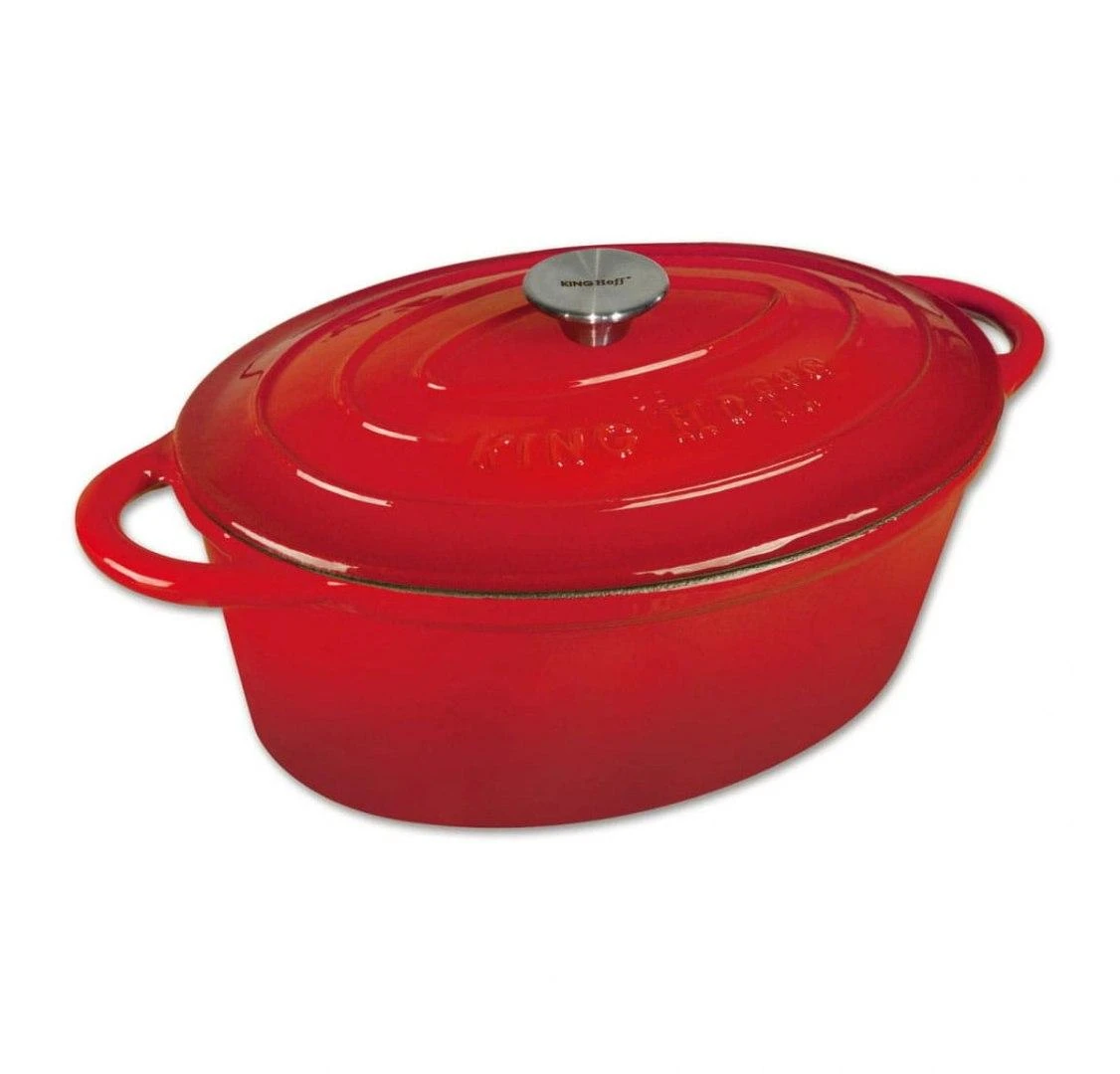 King Hoff Brytfanka Kepimo keptuvė 4,5 l, raudonas ketus, „Kinghoff“