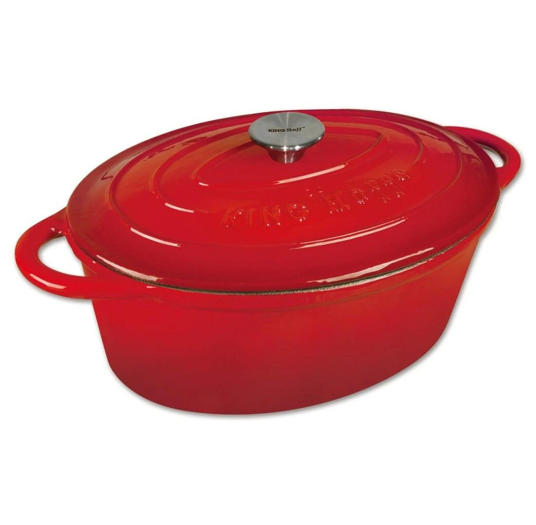 King Hoff Brytfanka Kepimo skarda 6,2 l, raudonas ketaus, Kinghoff