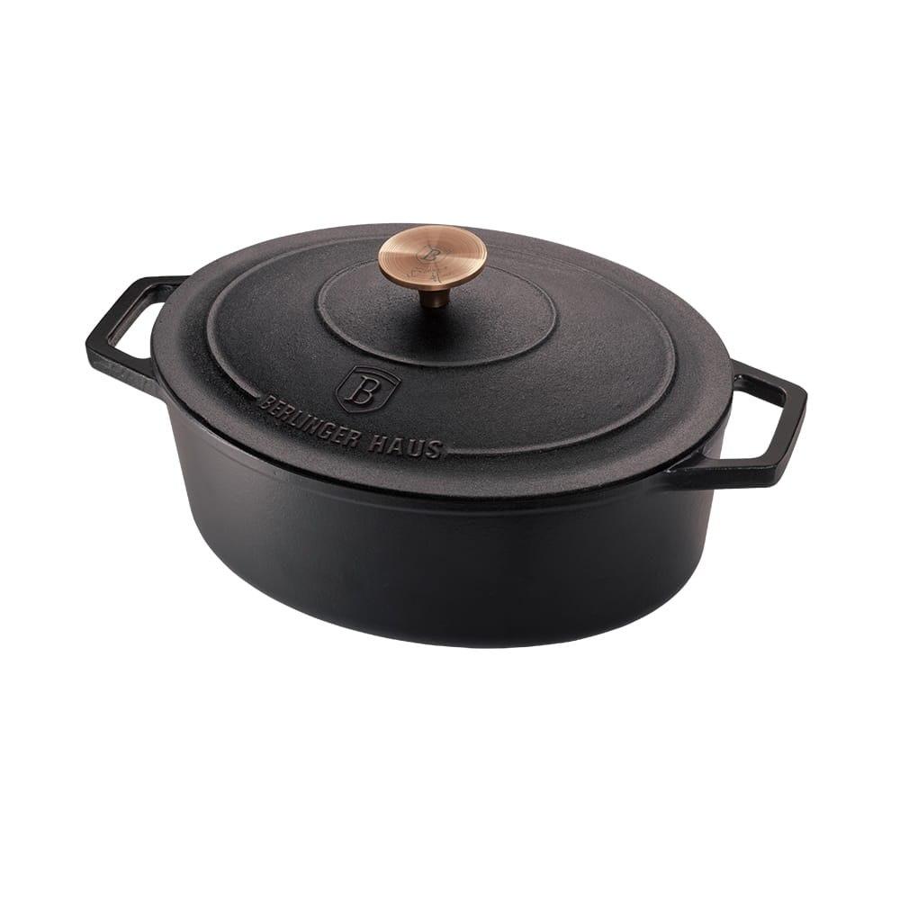 Berlinger Haus Emaliuotas ketaus puodas / troškintuvas BerlingerHaus 5,56L | 30x22x12cm (ovalinis) | Strong Mold BH/6518