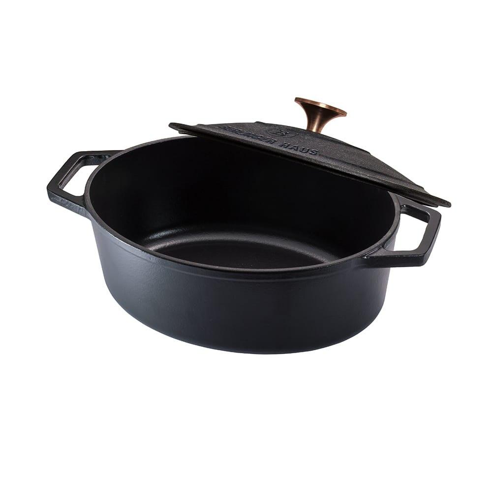 Berlinger Haus Emaliuotas ketaus puodas / troškintuvas BerlingerHaus 5,56L | 30x22x12cm (ovalinis) | Strong Mold BH/6518