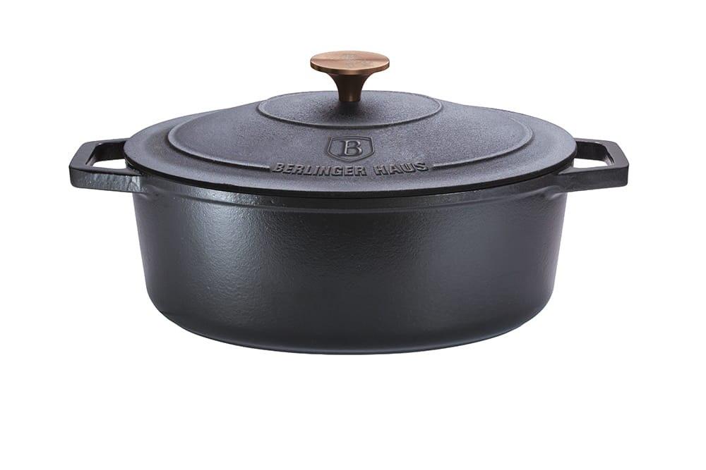 Berlinger Haus Emaliuotas ketaus puodas / troškintuvas BerlingerHaus 5,56L | 30x22x12cm (ovalinis) | Strong Mold BH/6518