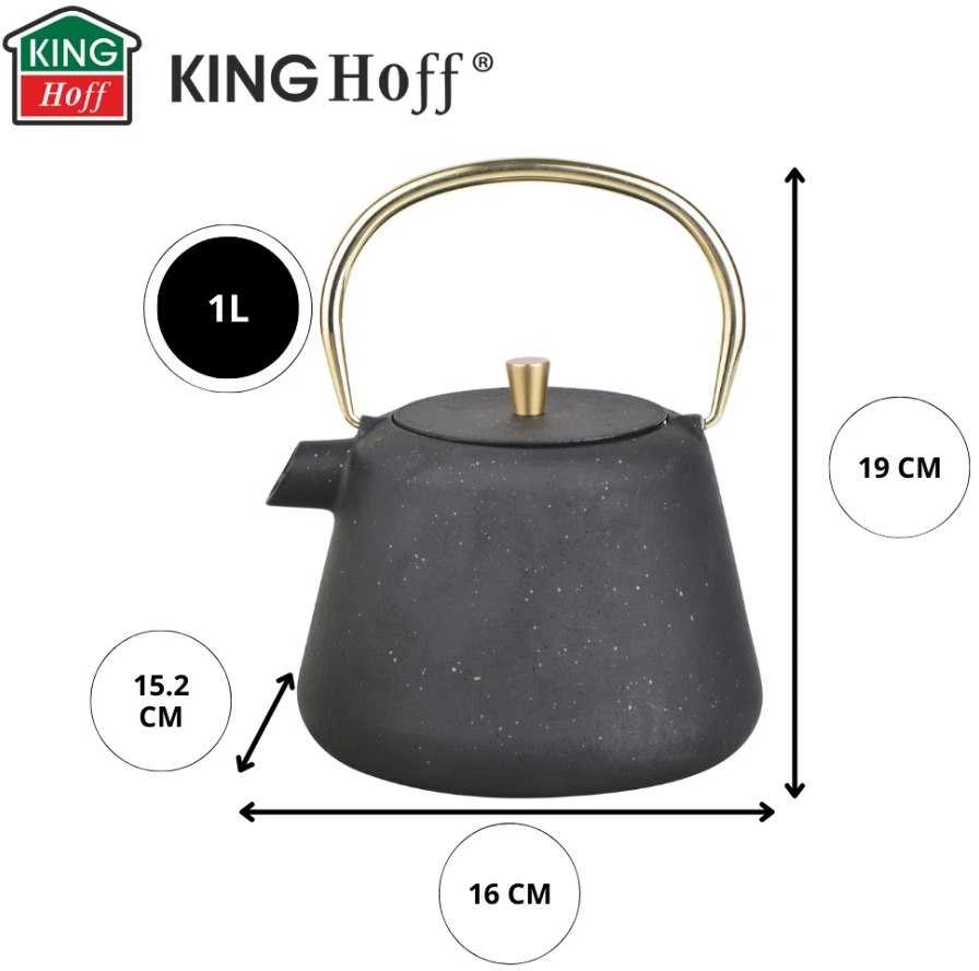 King Hoff CZAJNICZEK ŻELIWNY ZAPARZACZ DO HERBATY KAWY 1.0L KINGHOFF KH-1932