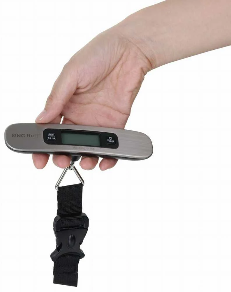 Virtuvinės svarstyklės King Hoff Svarstyklės „Kinghoff“ rankinio bagažo svarstyklės 1–50 kg