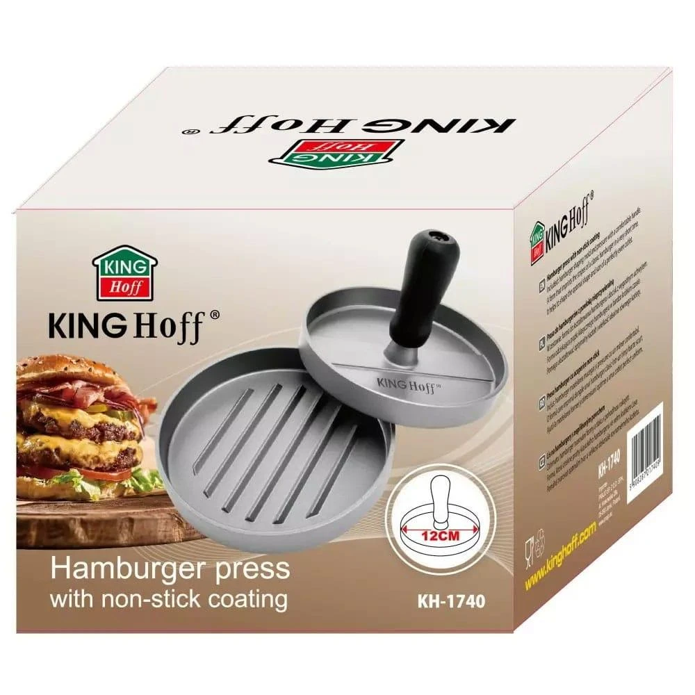 King Hoff Praska Kinghoff mėsainių presas, aliuminis, skersmuo 12 cm