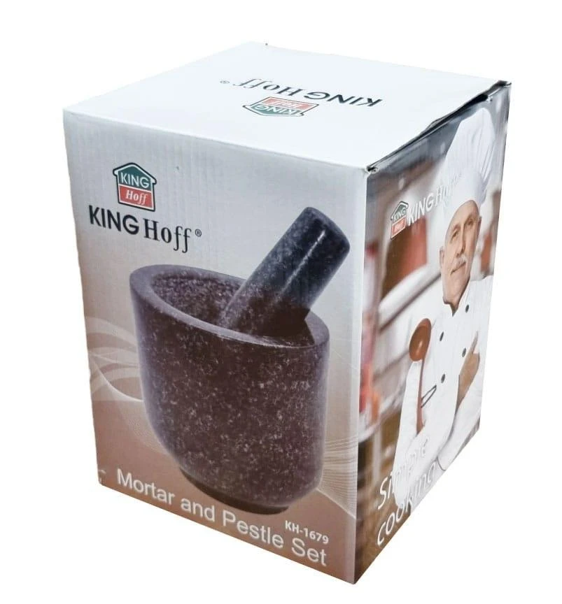 King Hoff Moździerz Skiedinio, granito rinkinys po 2, skersmuo 15,5cm kinghoff