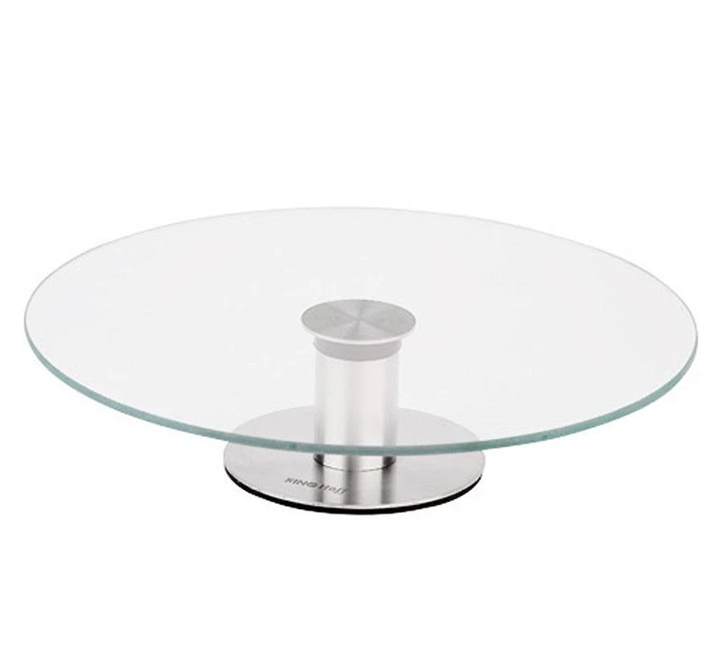 King Hoff Tortinė 1 pakopų lėkštė, stiklas - plienas, 30 cm skersmens, „Kinghoff“