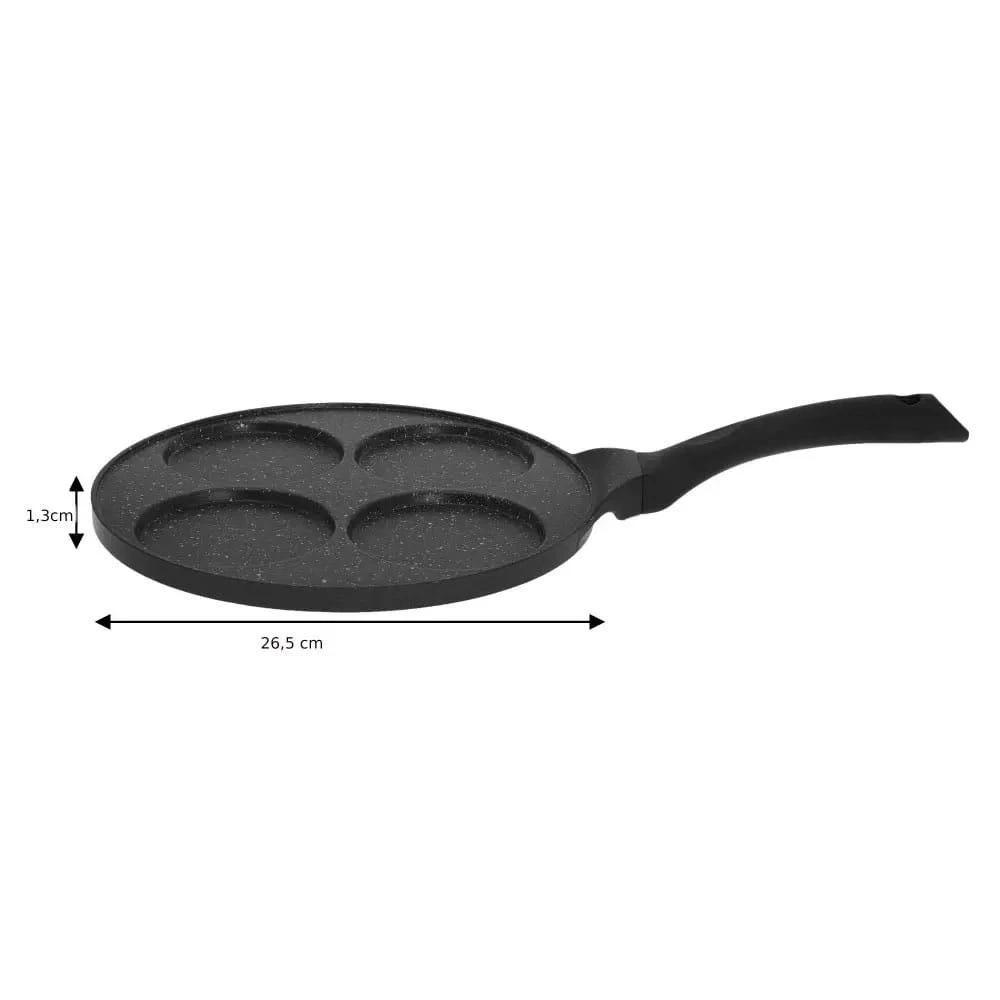 Patelnia Keptuvė Kinghoff blynų keptuvė, aliuminio, juodo marmuro, skersmuo 26,5 cm