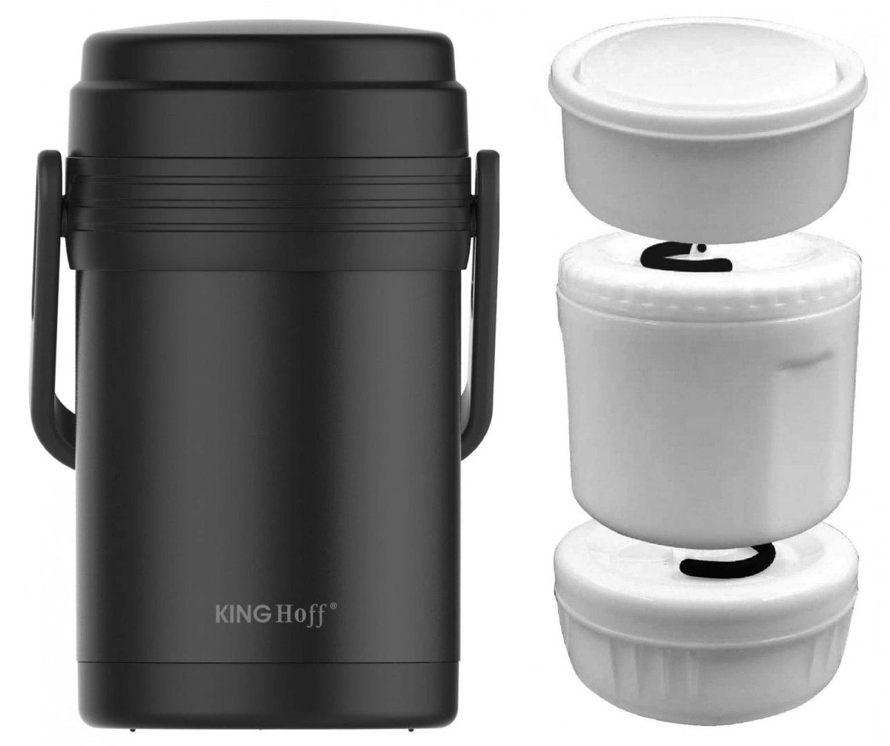 King Hoff termosas KH-1396, 1,5 l, juodas