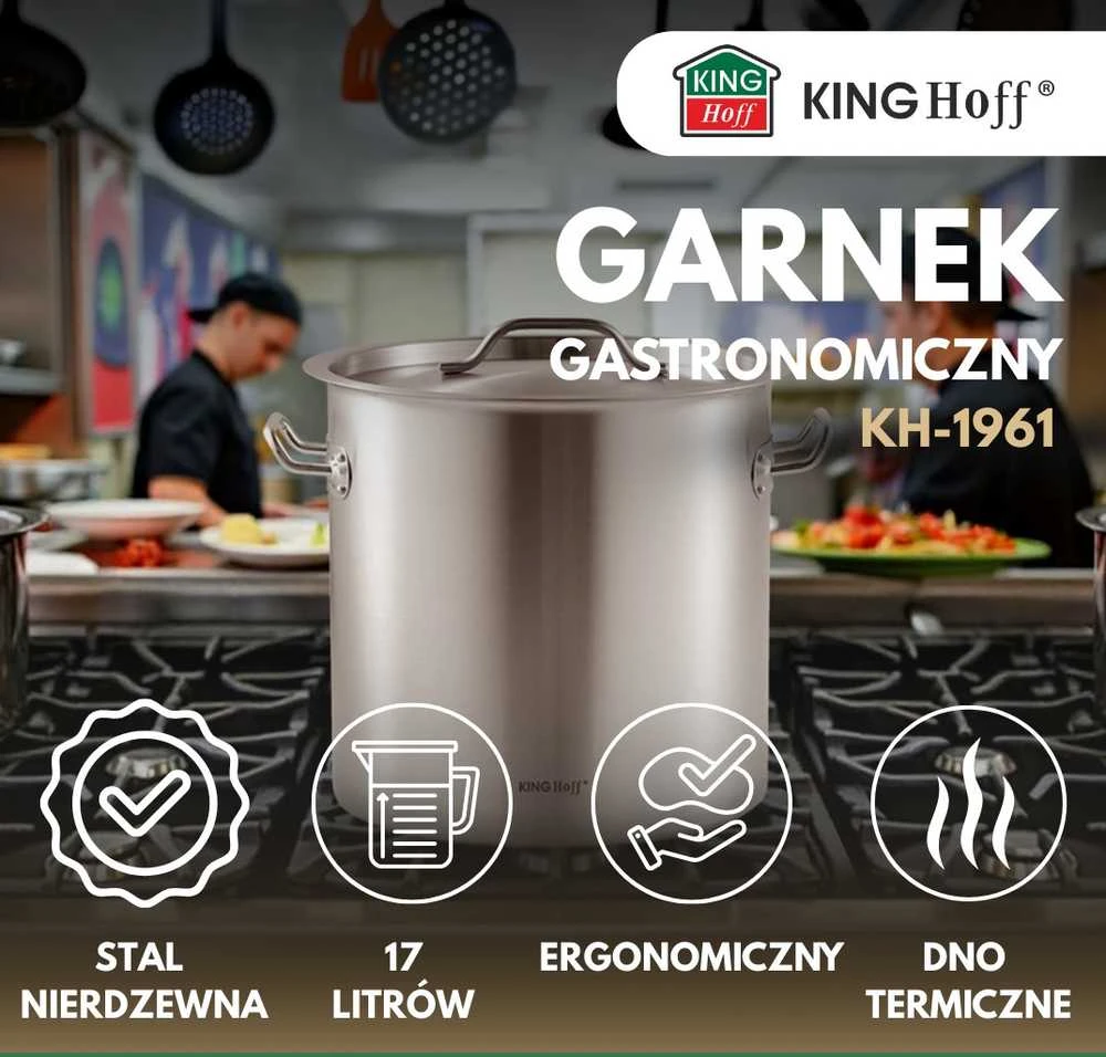 King Hoff Puodas Gastronorm puodas, nerūdijantis plienas, skersmuo 28cm, 17l, kinghoff, kh-1961