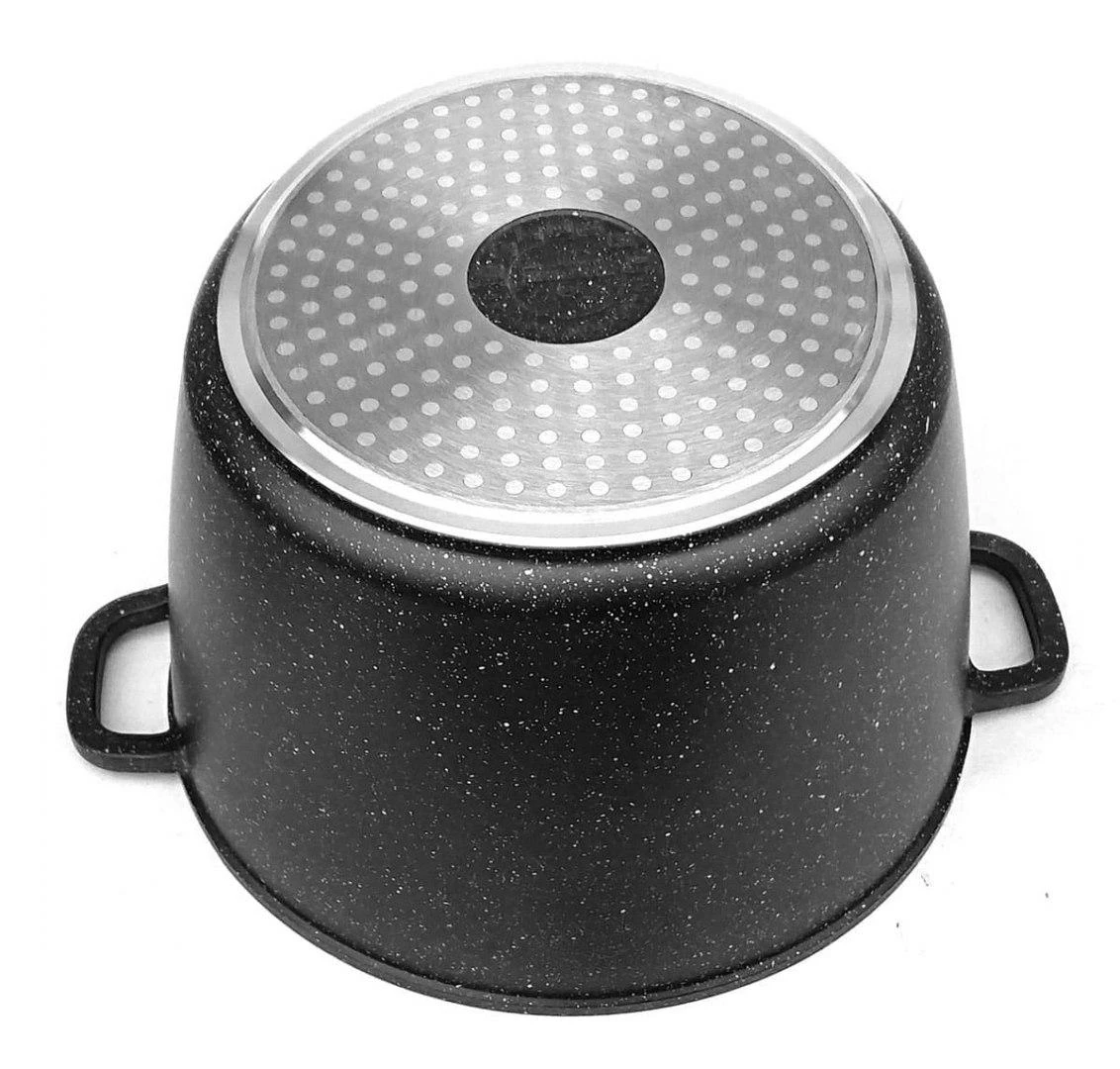 King Hoff Puodas Puodas su marmurine danga, 28 cm skersmens, 10 l, juodas, „Kinghoff“