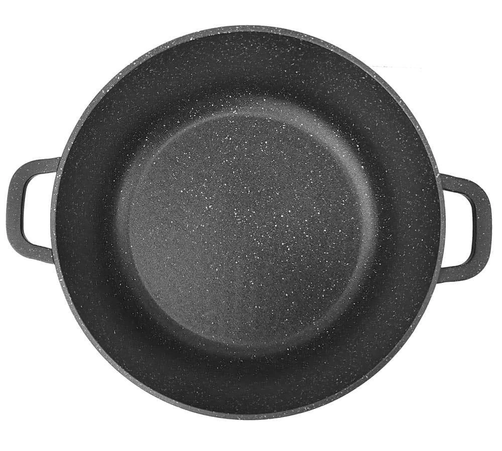 King Hoff Puodas Puodas su marmurine danga, 28 cm skersmens, 10 l, juodas, „Kinghoff“