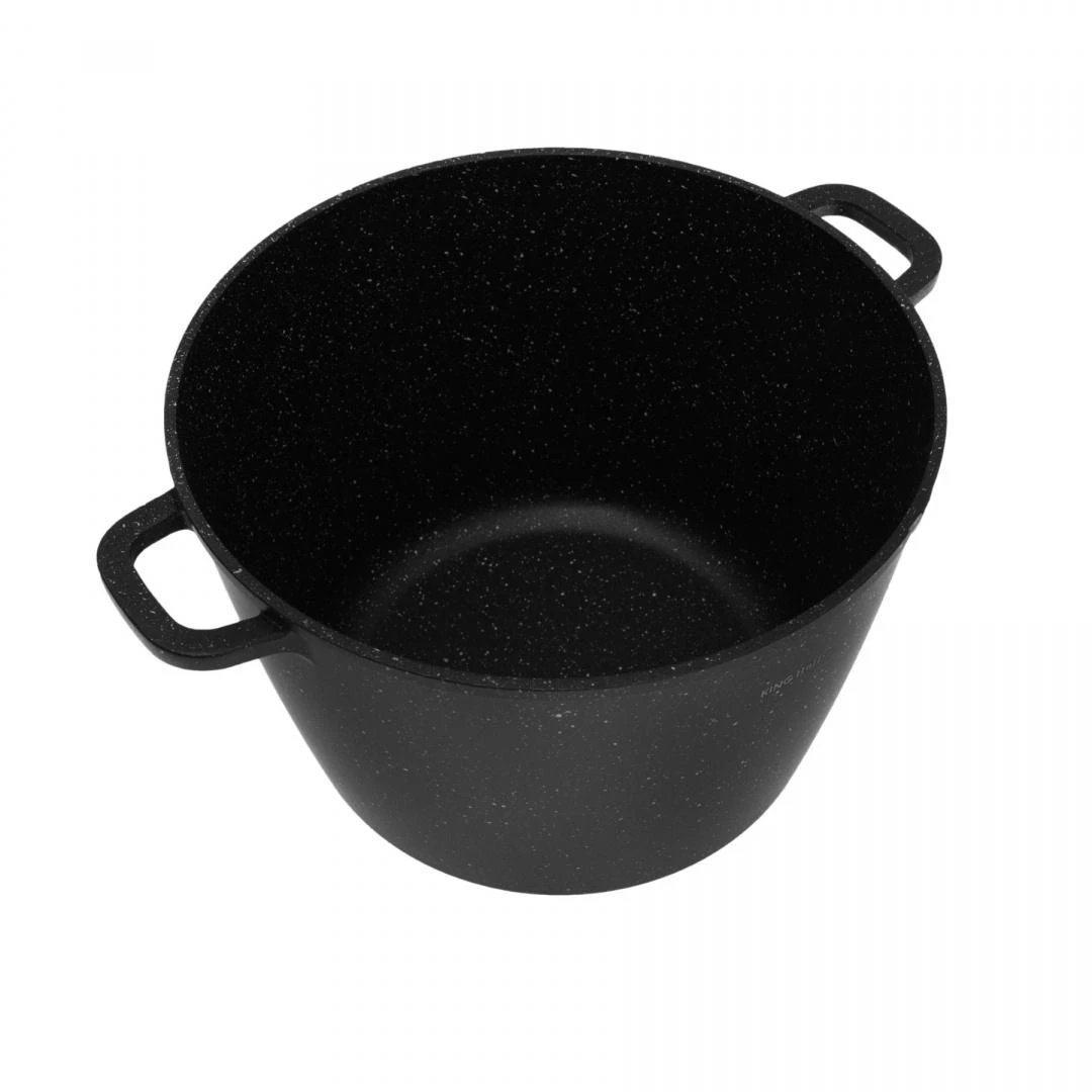 King Hoff Puodas Puodas su marmurine danga, 28 cm skersmens, 10 l, juodas, „Kinghoff“