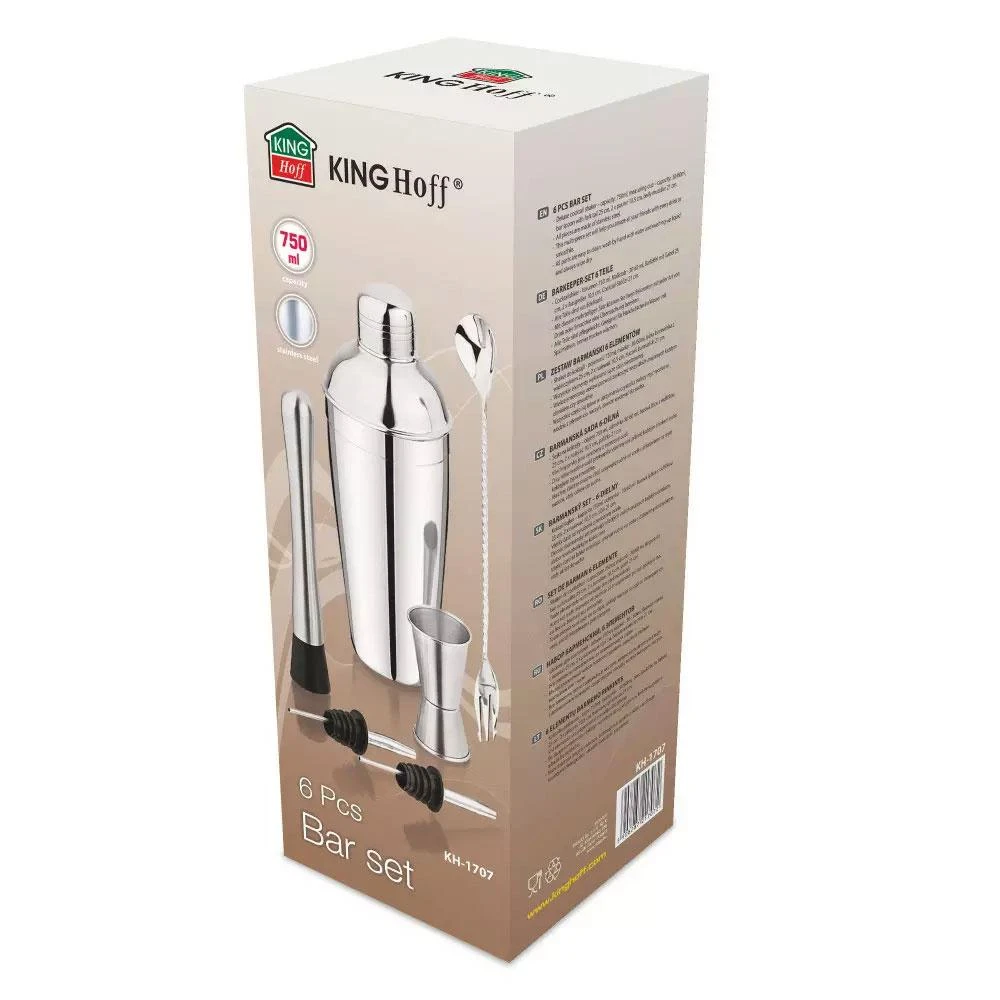 King Hoff Barmeno rinkinys, 6 elementai, plieninis, KH-1707