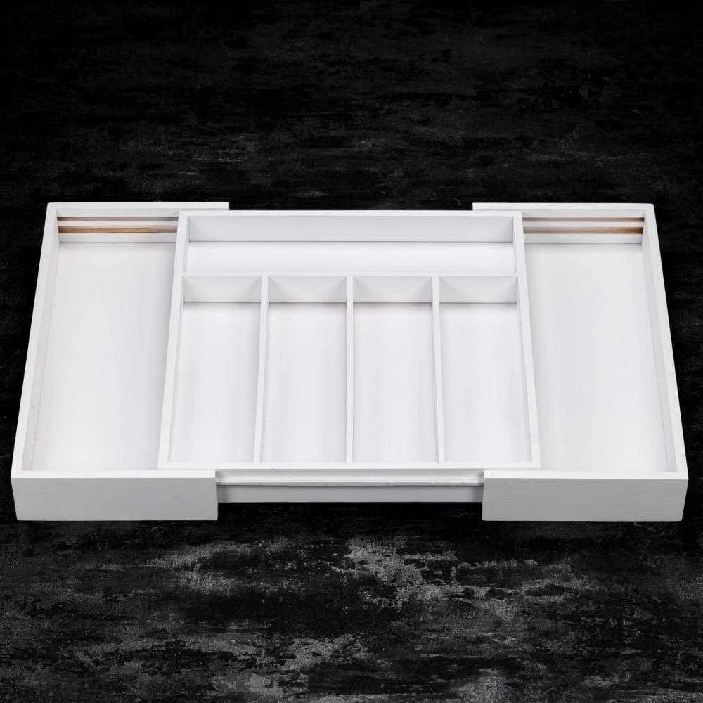 Organizer Bambukinis stalčių organizatorius, baltas, 52x31,5x5, kinghoff