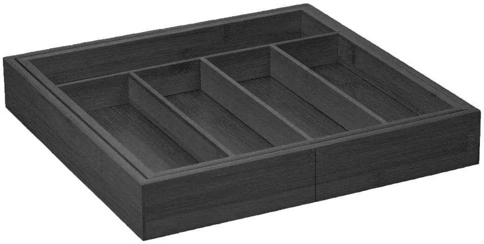 Organizer Bambukinis stalčių organizatorius, juodas, 52x31,5x5, kinghoff