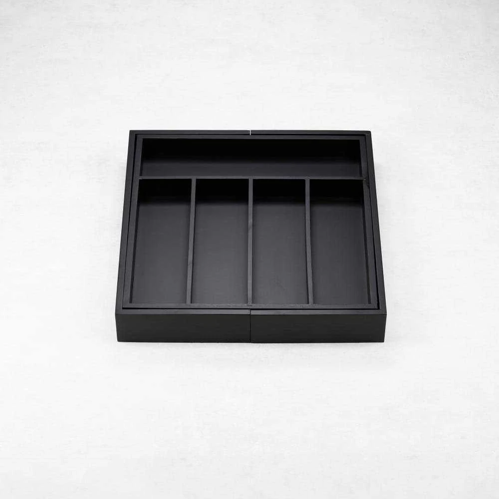 Organizer Bambukinis stalčių organizatorius, juodas, 52x31,5x5, kinghoff