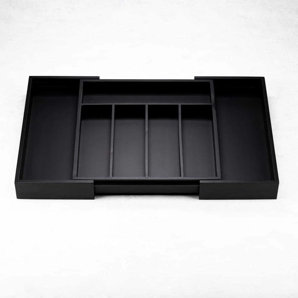 Organizer Bambukinis stalčių organizatorius, juodas, 52x31,5x5, kinghoff