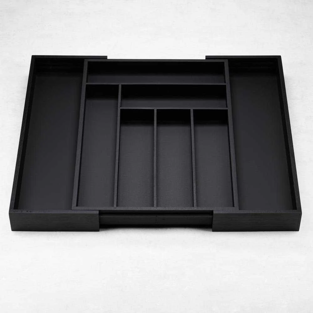 Organizer Bambukinis stalčių organizatorius, juodas, 52x43x5, kinghoff
