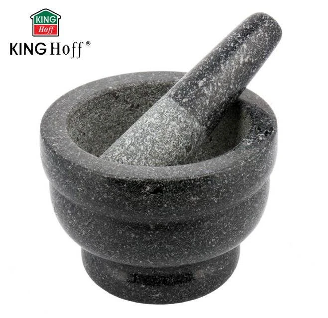 King Hoff Moździerz Skiedinys, akmenų rinkinys po 2, skersmuo 14x10cm kinghoff