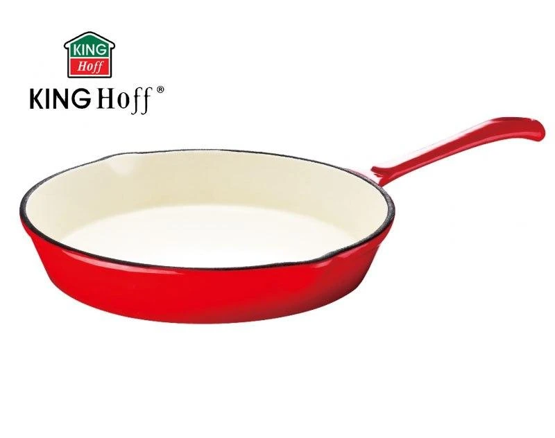 King Hoff Keptuvė Gili emaliuota keptuvė, ketaus, raudona, 26 cm skersmens, „Kinghoff“