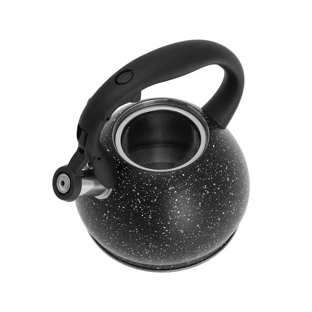 King Hoff Virdulys, Virdulys su sieteliu, plieno, 1,2 l, juodo marmuro, Kinghoff