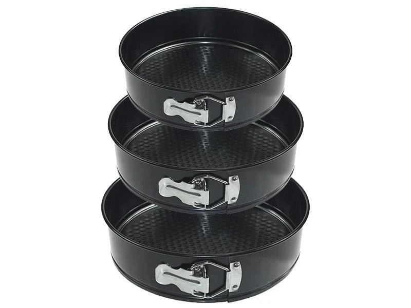 King Hoff Tortownica, Kinghoff kepimo forma su nelimpančia danga, 3 dalių rinkinys, 24/26/28 cm skersmuo