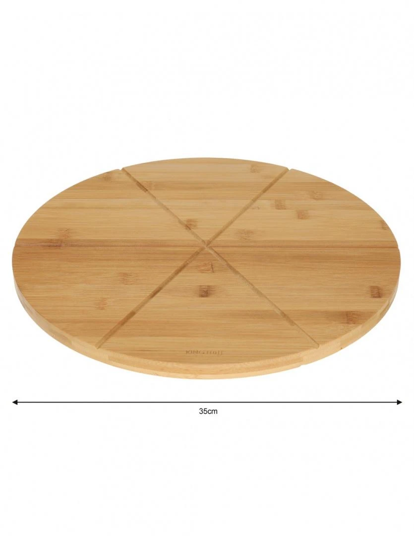 King Hoff Deska „Kinghoff“ bambukinė picos lenta, 35 cm skersmens