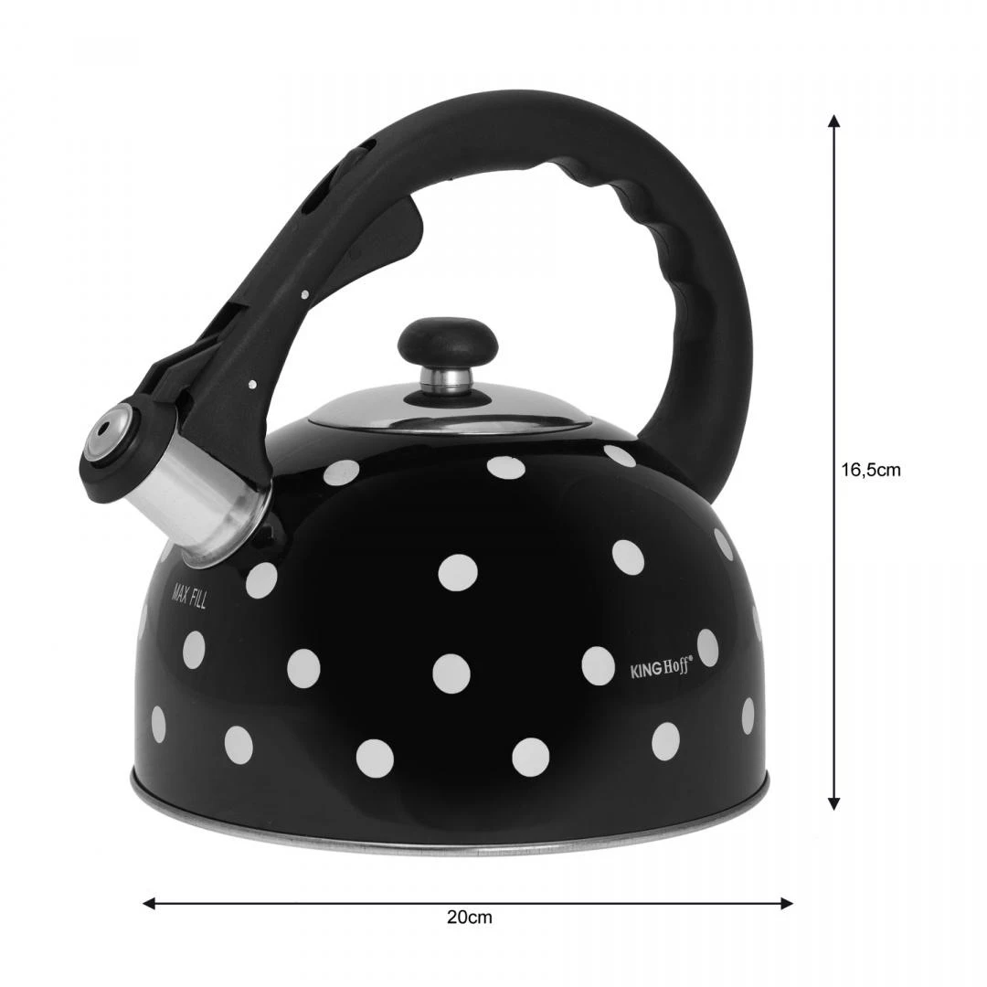 King Hoff Virdulys, Tradicinis virdulys, plieno, 2,6 l, taškuotas „Kinghoff“