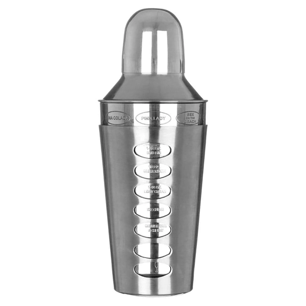 King Hoff Shaker Plaktuvė su gėrimų receptais, plieninė, 0,6 l „Kinghoff“