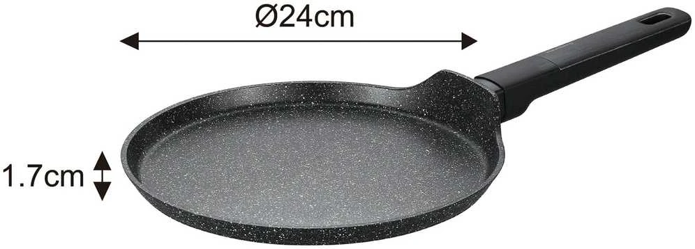 Garnki Puodų ir keptuvių rinkinys, 12 dalių, su nelimpančia danga, juodas su medinėmis rankenomis, Klausberg, kb-7830