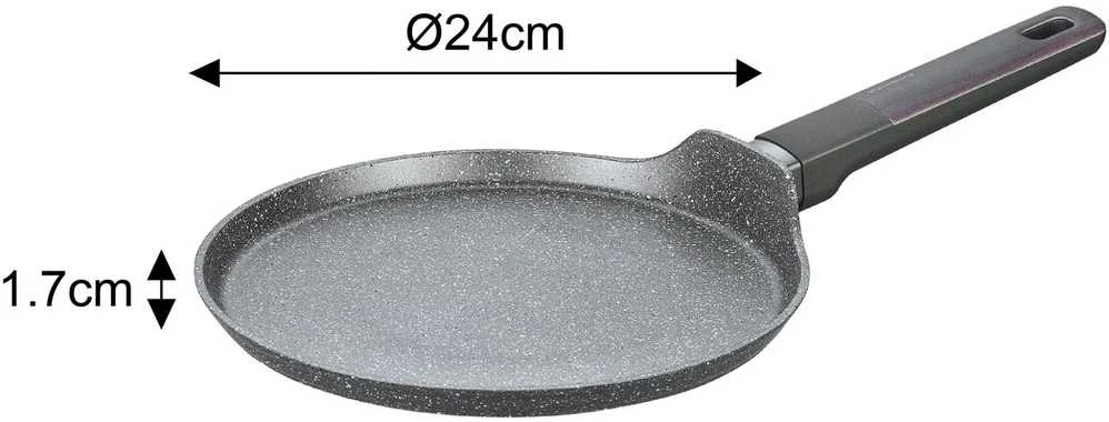 Garnki Puodų ir keptuvių rinkinys, 12 dalių, su nelimpančia danga, pilkas su medinėmis rankenomis, Klausberg, kb-7832