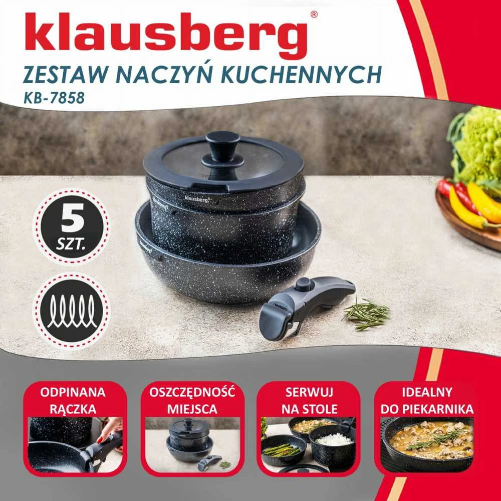 Rinkinys Virtuvės reikmenų rinkinys, 5 dalys, aliuminis, Klausberg, kb-7858