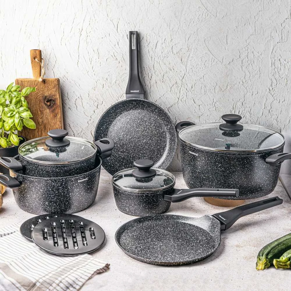 Puodų ir keptuvių rinkinys Klausberg KB-7658, 12 elementų
