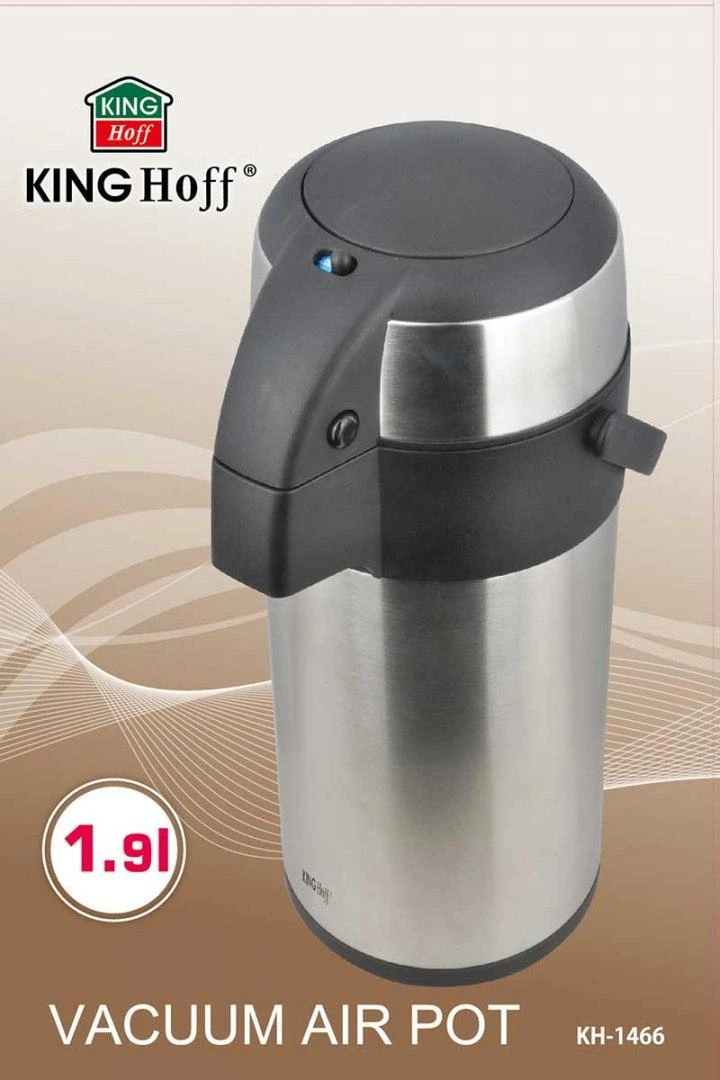 King Hoff Stalo termosas su pompa, plienas, 3 l, Kinghoff