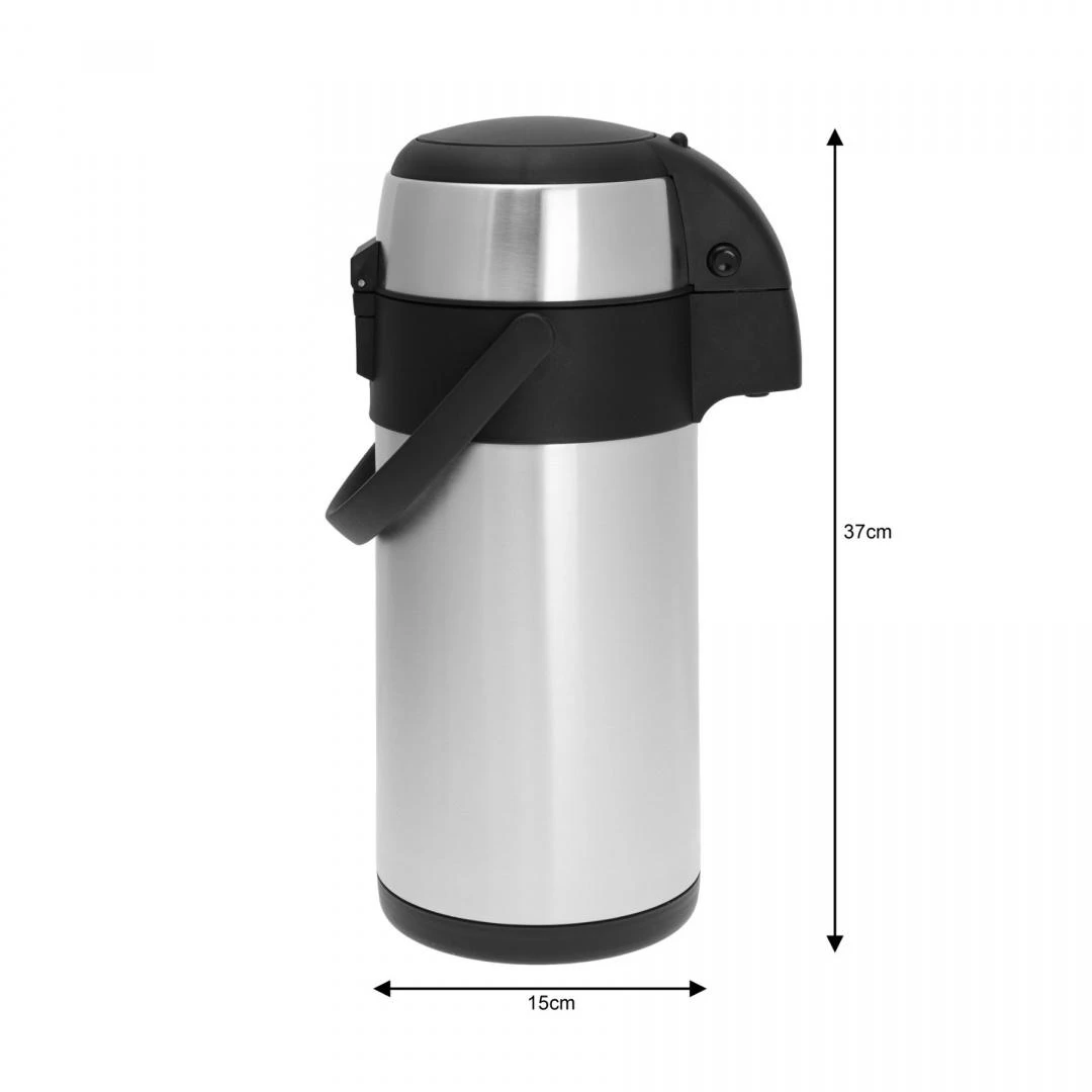 King Hoff Stalo termosas su pompa, plienas, 3 l, Kinghoff