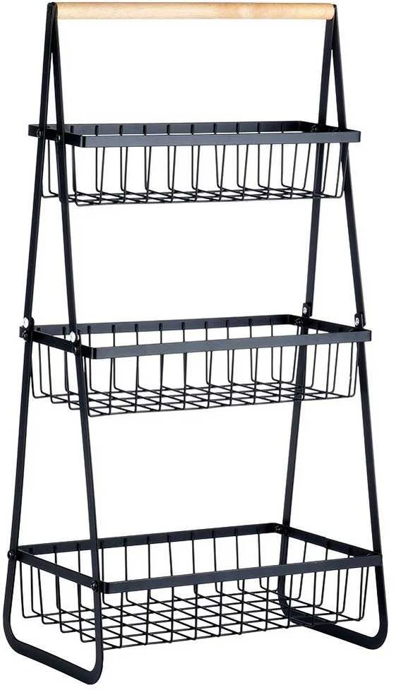 Metalinis vaisių stovas Vilde, 3 lygiai, 29x18x57,5 cm