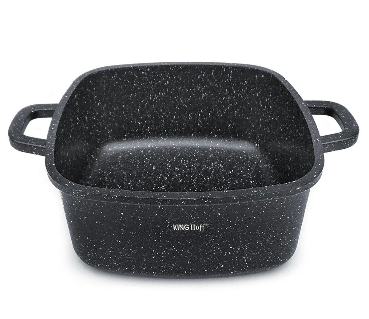 King Hoff Puodas Puodas su marmurine danga, 28x28cm, 6.5l, juodas, kinghoff