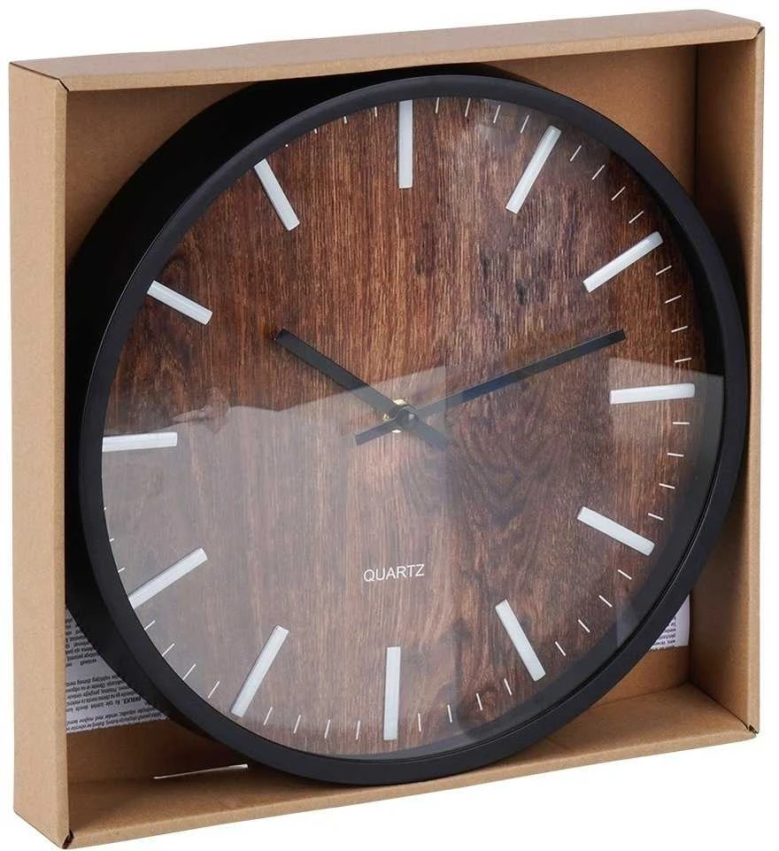 Home Styling Collection Sieninis laikrodis juoda 29,5 cm