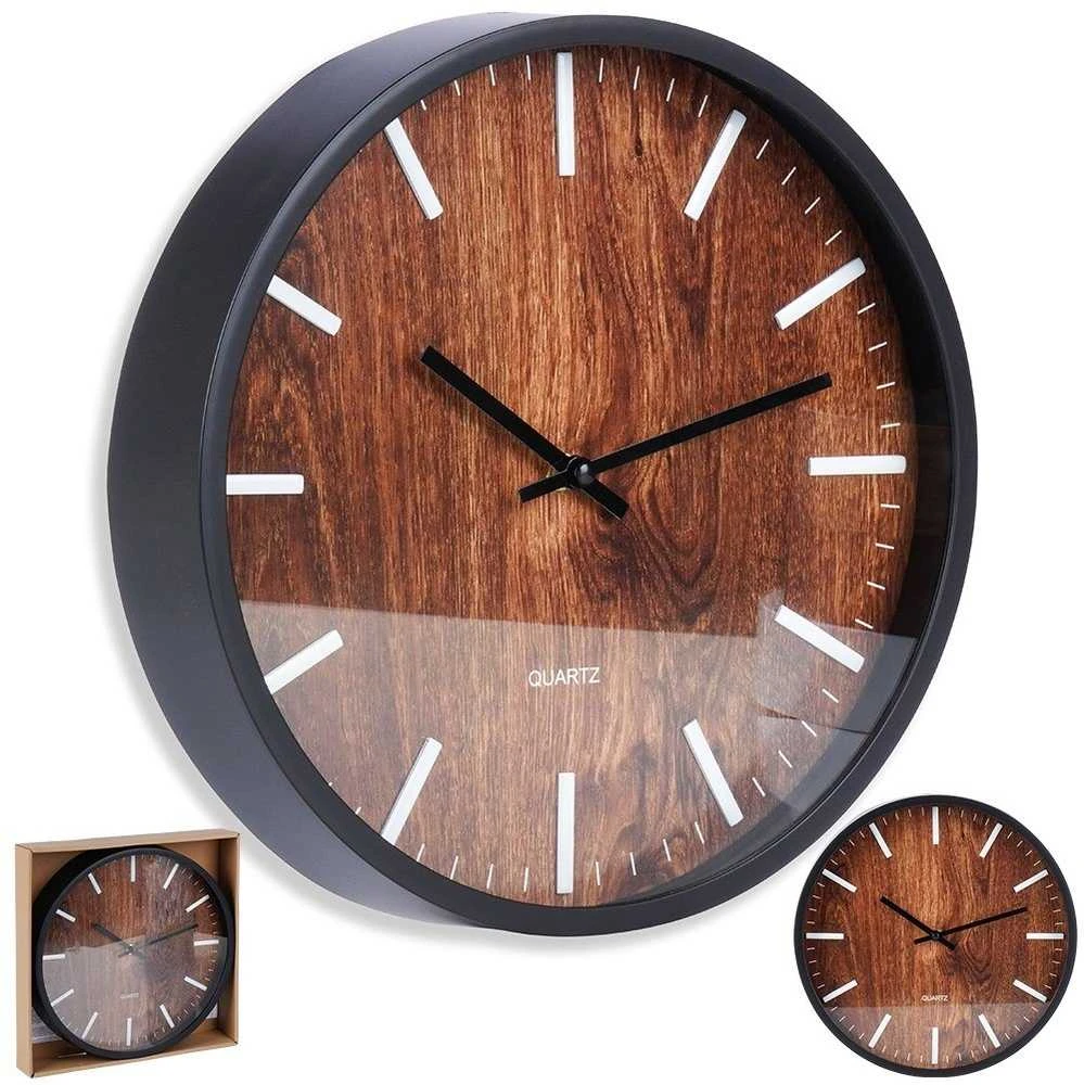 Home Styling Collection Sieninis laikrodis juoda 29,5 cm