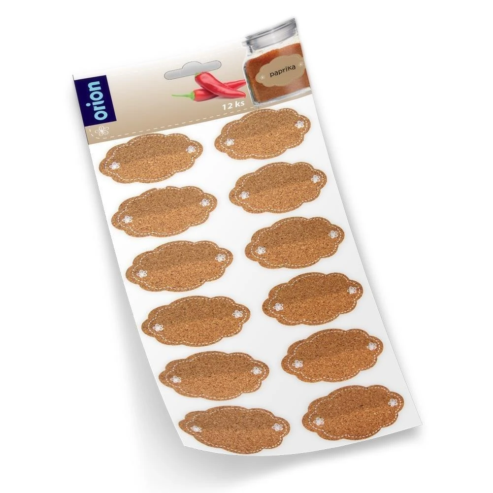 Orion Stiklainių lipdukų rinkinys 12 vnt. - Patvarūs, savaime prilipantys, minimalistiški