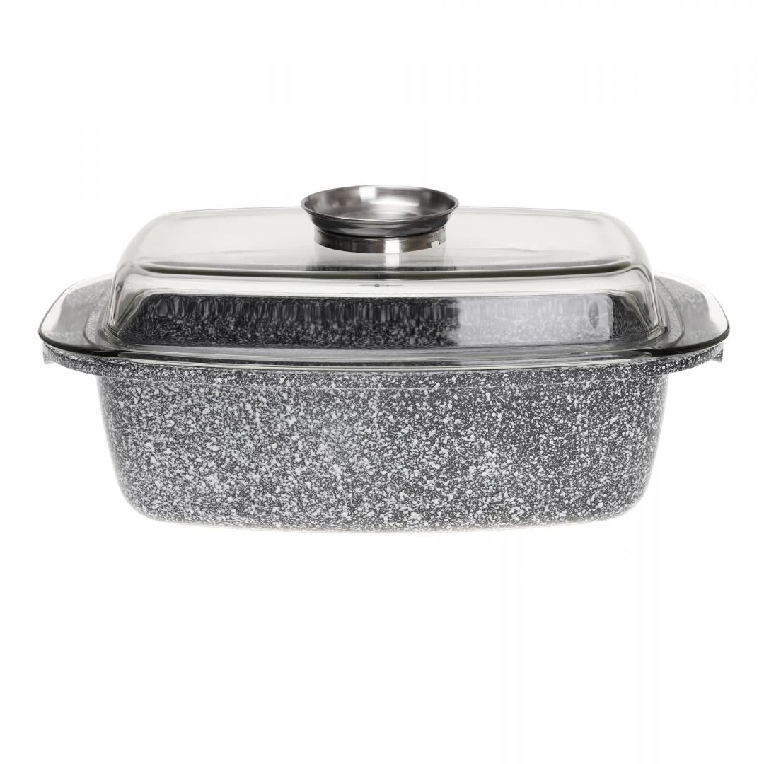 Brytfanka 4,5 l kepimo skarda, pilkas marmuras, Klausberg