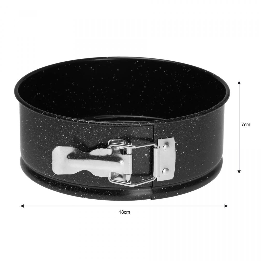 King Hoff Tortownica, Torto forma, juodas marmuras, skersmuo 18cm, kinghoff