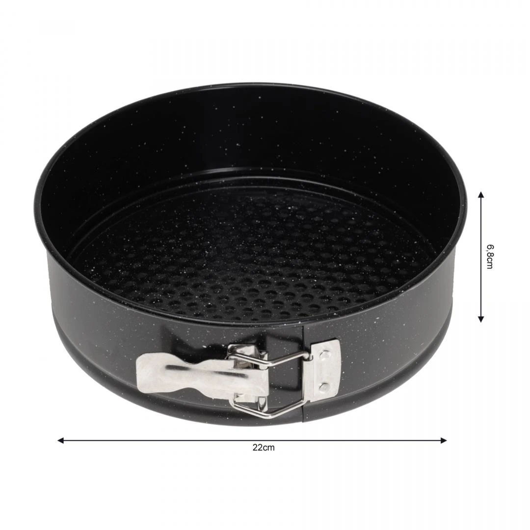 King Hoff Tortownica, Torto forma, juodas marmuras, skersmuo 22cm, kinghoff