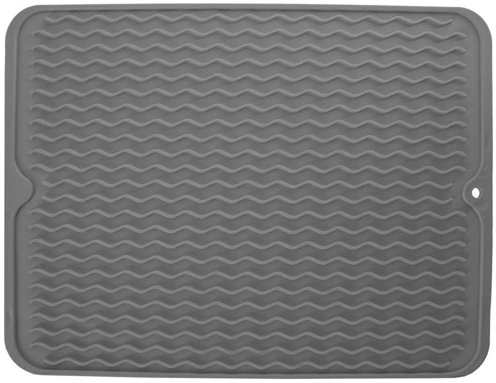 Lumarko Vaatdroogmat Rubber Grijs 40x30,5 cm - Schotel Droogmat Droogmat voor Aanrecht