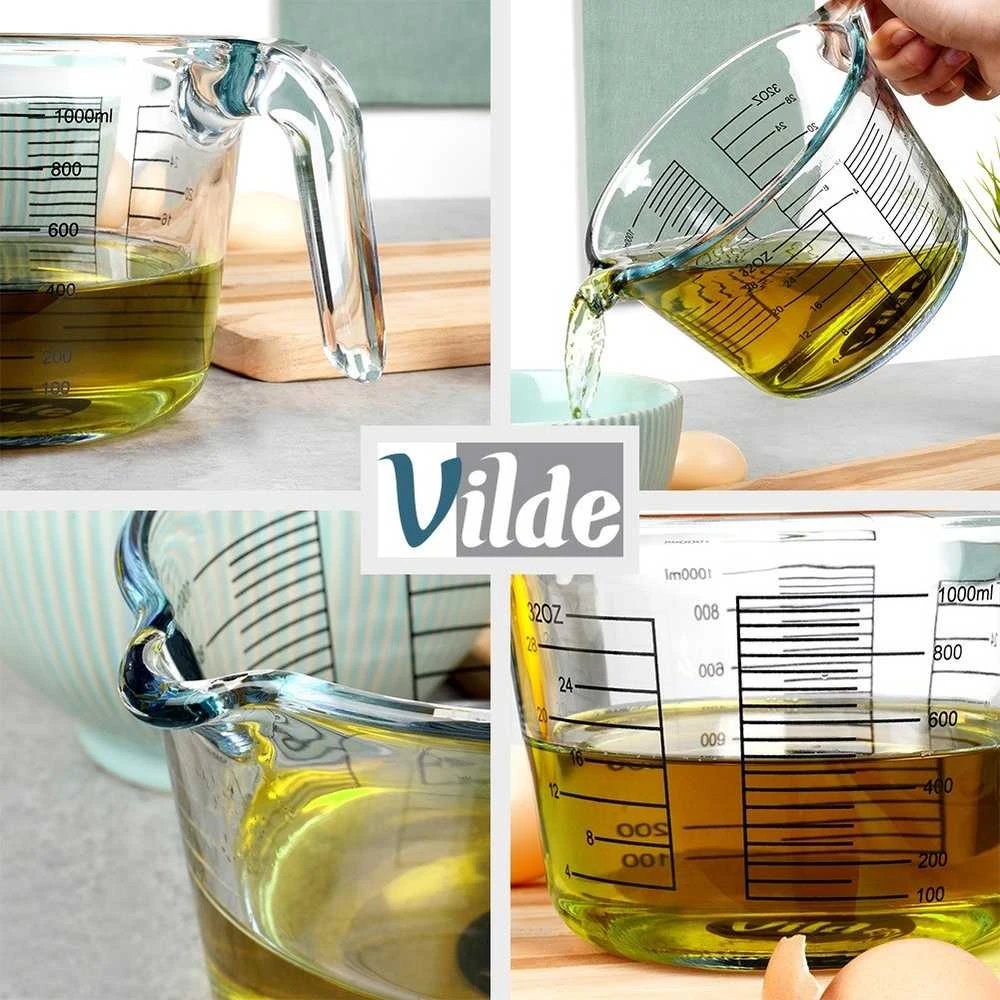 Virtuvinės svarstyklės Excellent Houseware Stiklinis matavimo ąsotis Vilde 1 l