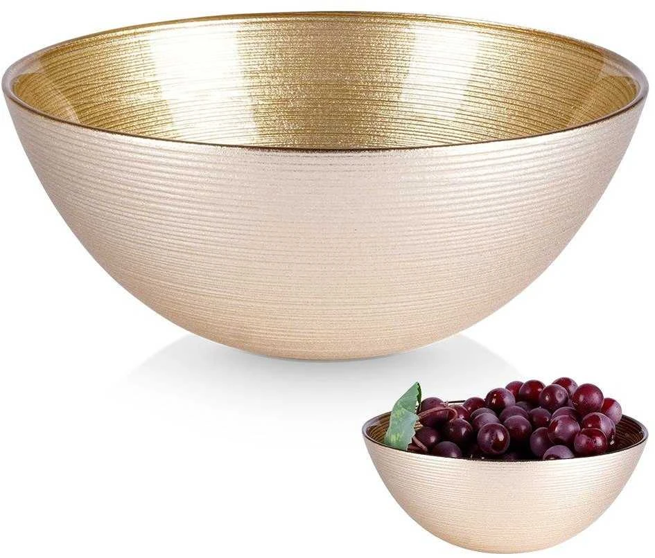 Lumarko Stiklinis dubuo 15 cm, 600 ml, auksinės spalvos